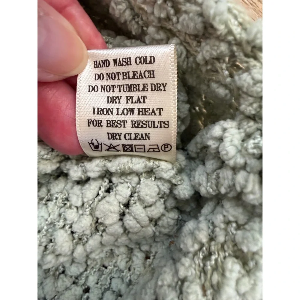 Altar'd State Popcorn Chunky Knit Cardigan Sage Green‎ V-Neck Button Front XS